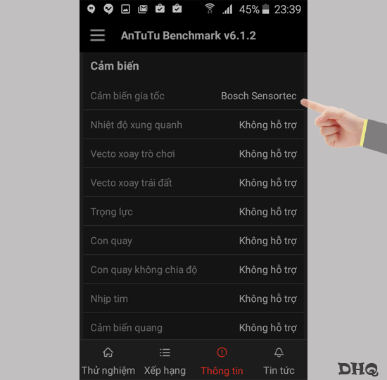 Th&ocirc;ng tin c&aacute;c cảm biến 